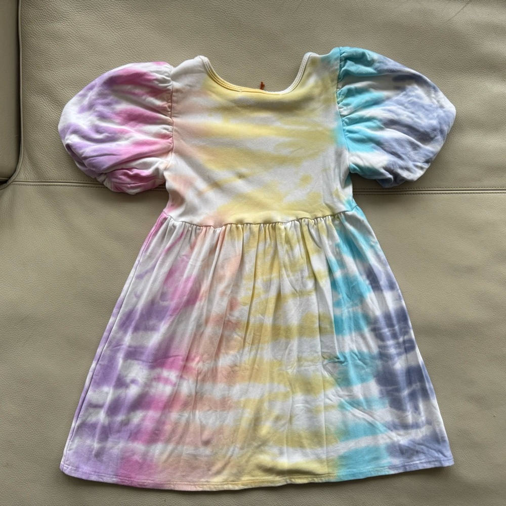 NWT FAIRWELL Rainbow colorful Tie Dye Jersey Dress - Soooooo Soft - Size 6 $75 - Picture 4 of 4